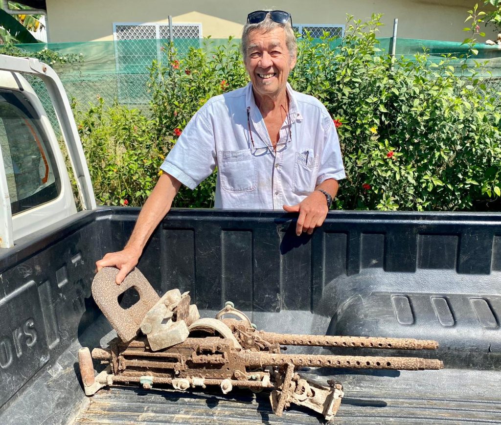 South Pacific World War II Museum Keeping History Alive 19 Peter Colmar with Donated Machine Gun