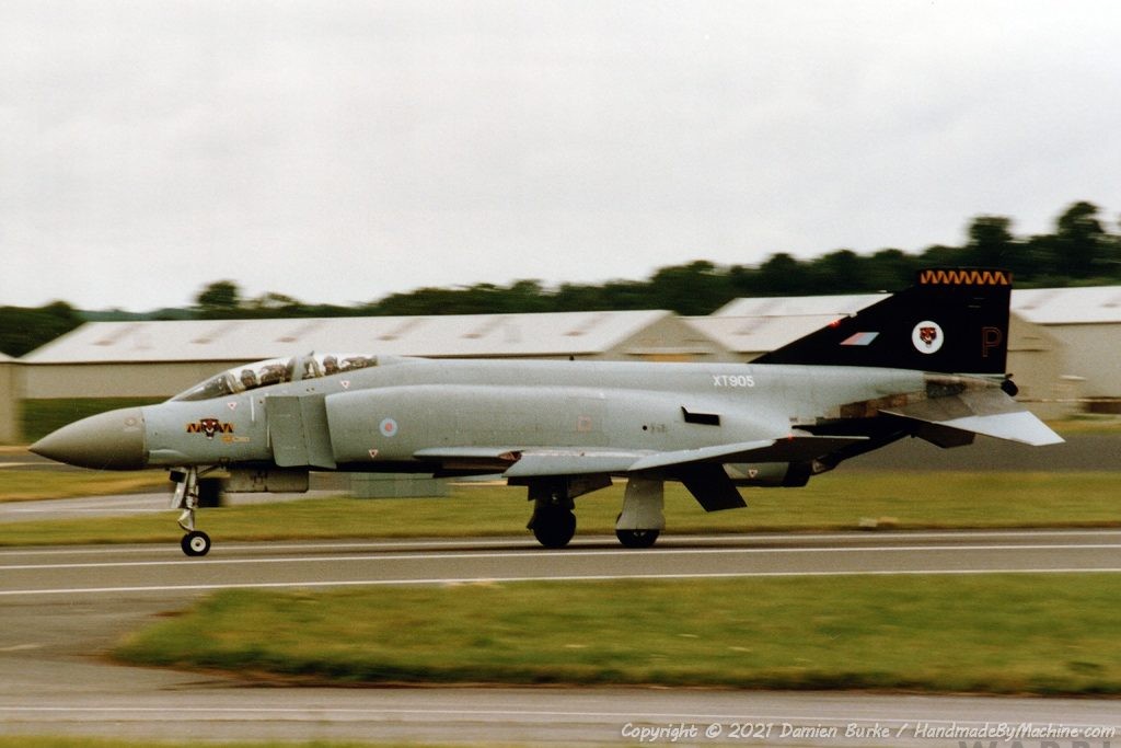 Former RAF Phantom IIs XT597 and XT905 Arrive at Cotswold Airport 15 Phantom FGR.2 XT905 at RAF Fairford 20th July 1991 Damien Burke