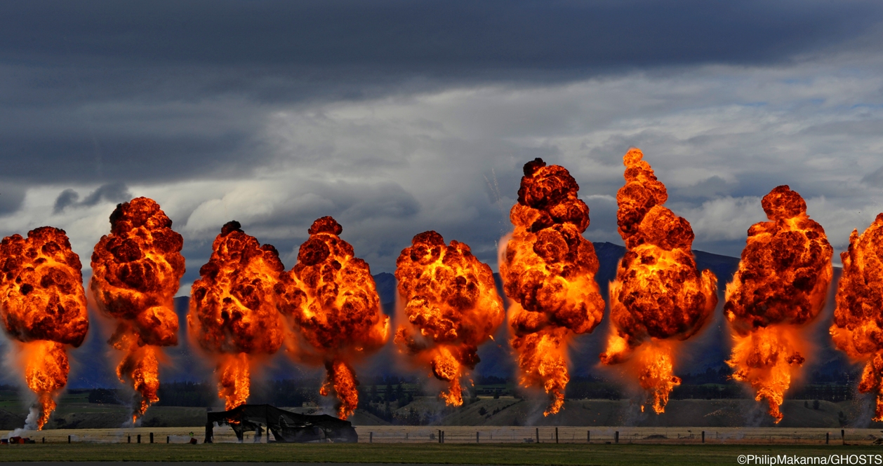“Warbirds Over Wanaka” ‘18 Shows Promise 11 Wall of Fire, photo to Phil Makanna.