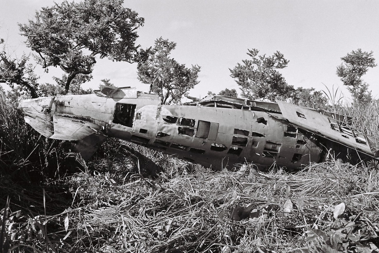 Texas Flying Legends' Razorback P-47D - A History 14 Our P-47D circa 1972, at Girau Airfield in Papua New Guinea. (Photo by permission of Charles Darby)