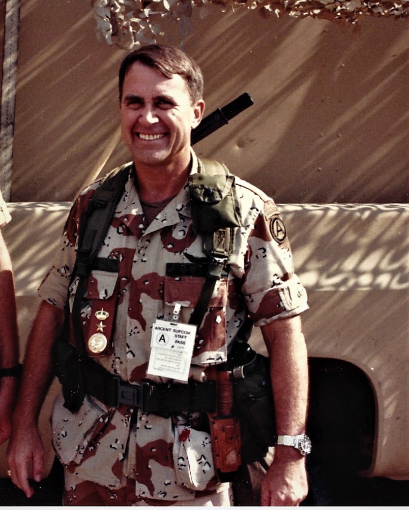 A VETERAN’S STORY: Avoiding Cobras and Flying Cobras 14 Photo of Skip in Saudi Arabia during the Gulf War buildup.