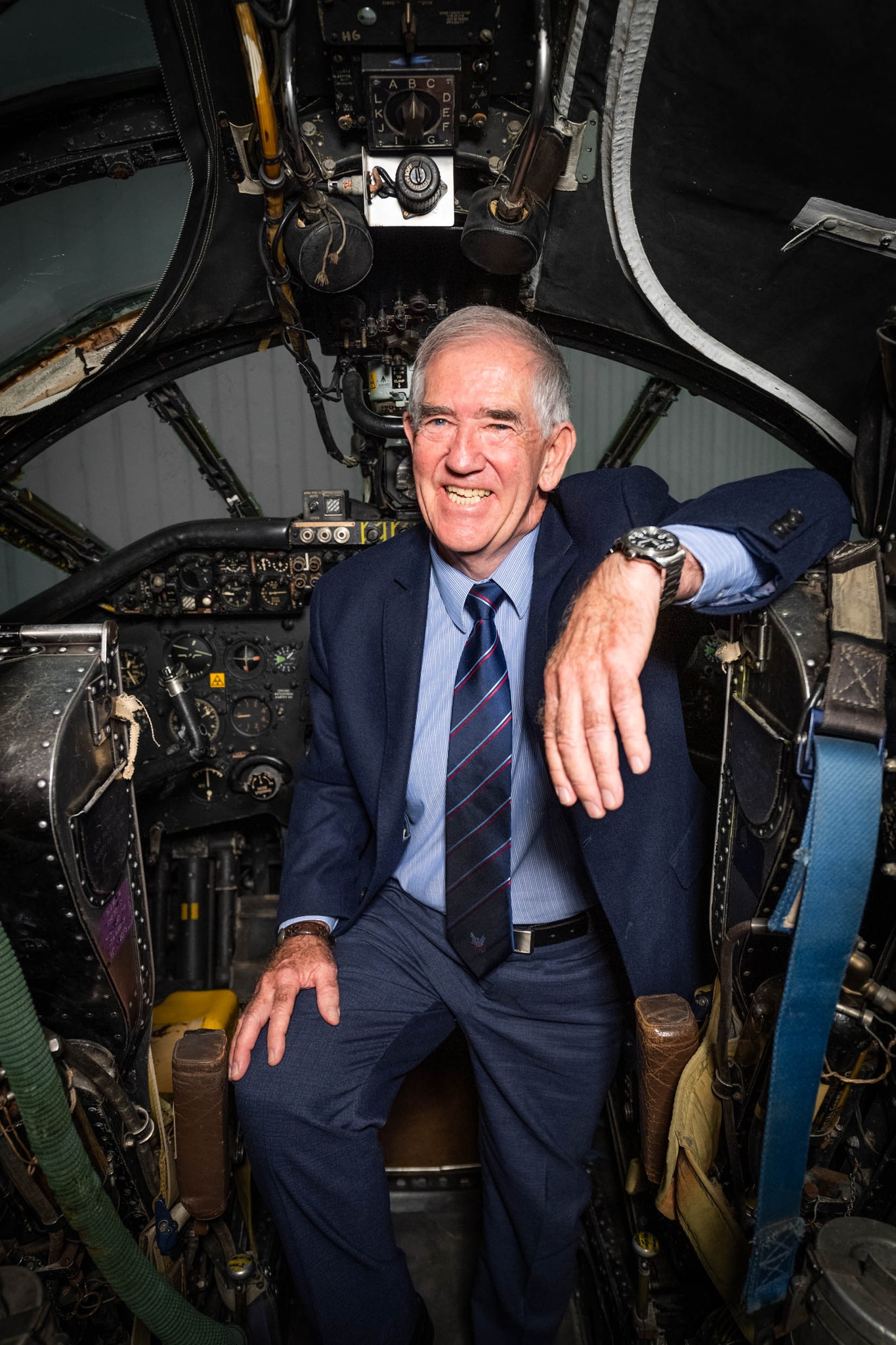 Handley Page Victor Goes on Display at The IWM Duxford 10 Pictured in XH648s cockpit is Flight Lieutenant Neil Badger Brooks of 57 Squadron