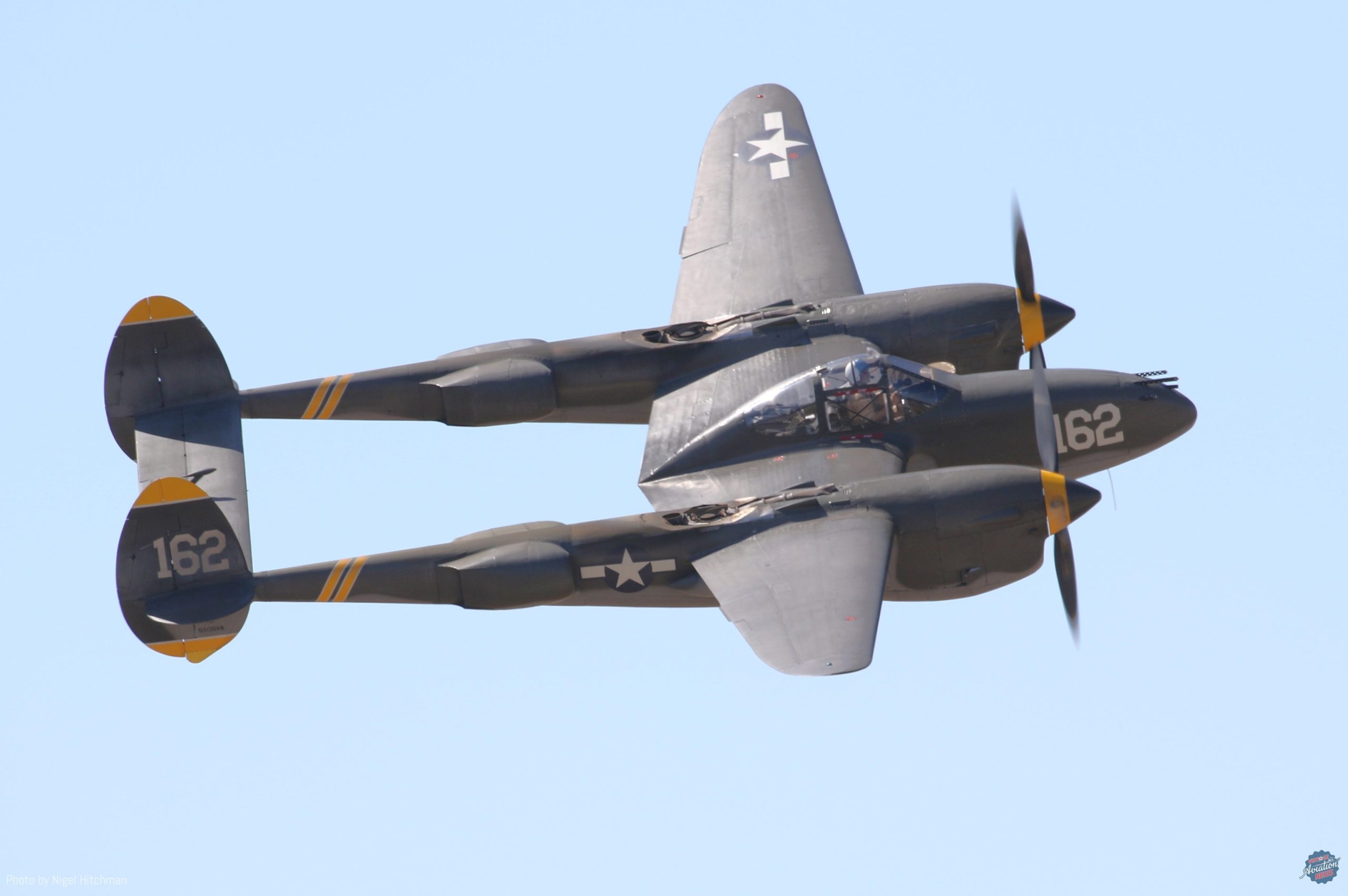 P-38 Lightning Demo/Hangar Talk at Planes of Fame Air Museum on November 2nd 13 Planes of Fame s P 38 Lightning 23 Skidoo scaled