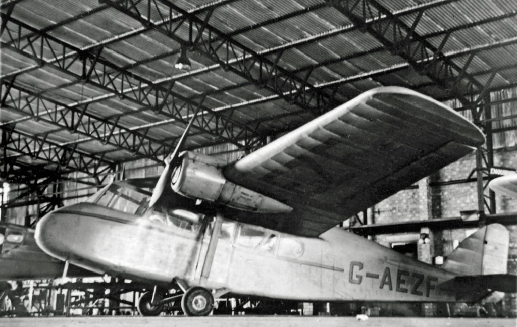 Historic Short S.16 Scion Floatplane to Go on Display in Rochester Cathedral 13 Pobjoy built S.16 1 Scion 2 G AEZF hangared at Blackpool Airport in 1948