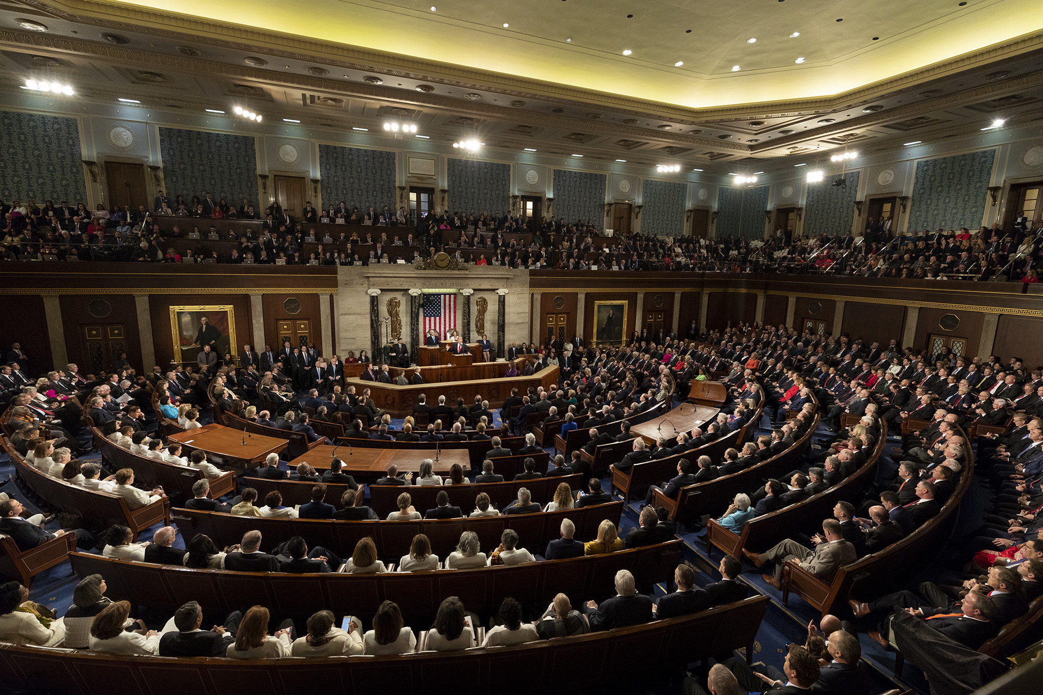 D-Day Squadron Responds to Recognition of D-Day Veterans During State of the Union Address 10 President Donald J. Trump delivers his State of the Union address at the U.S. Capitol Tuesday Feb. 5 2019 in Washington D.C. Official White House Photo 1