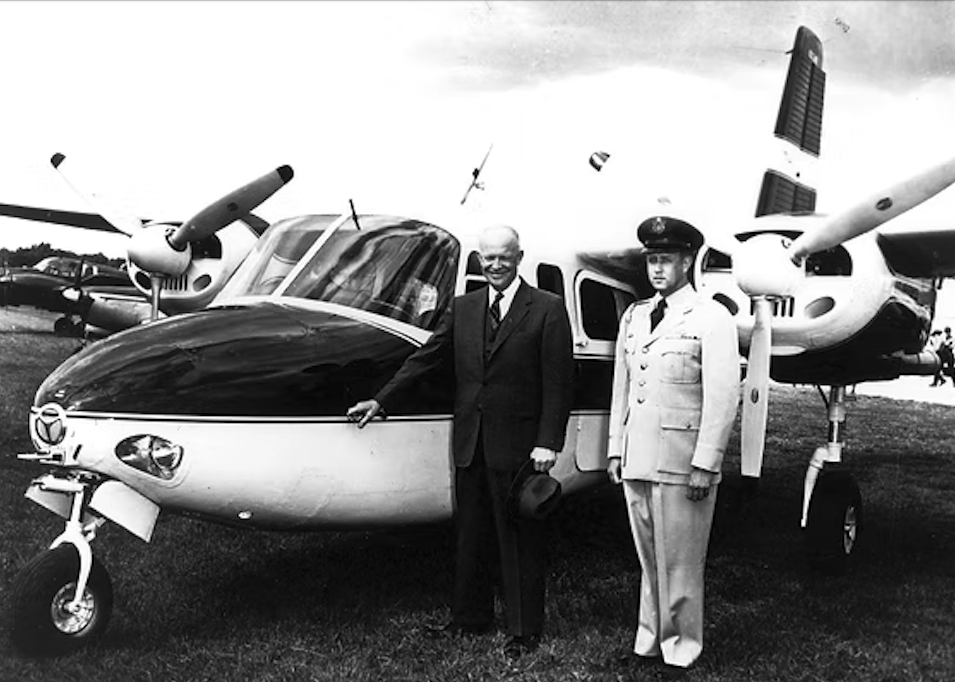 President Dwight D. Eisenhower’s Aircraft Heads to Florida With the CAF Tampa Bay Wing 11 President Eisenhower with his Air Force One pilot Col. William Draper