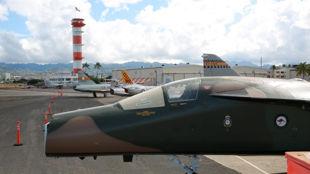 RAAF-Restored F-111C Arrives at Pacific Aviation Museum in Hawaii 17 Pilot Markings Commerate Air Marshall Geoff Brown's days at the stick of this very plane. (Image Credit: Pacific Aviation Museum)