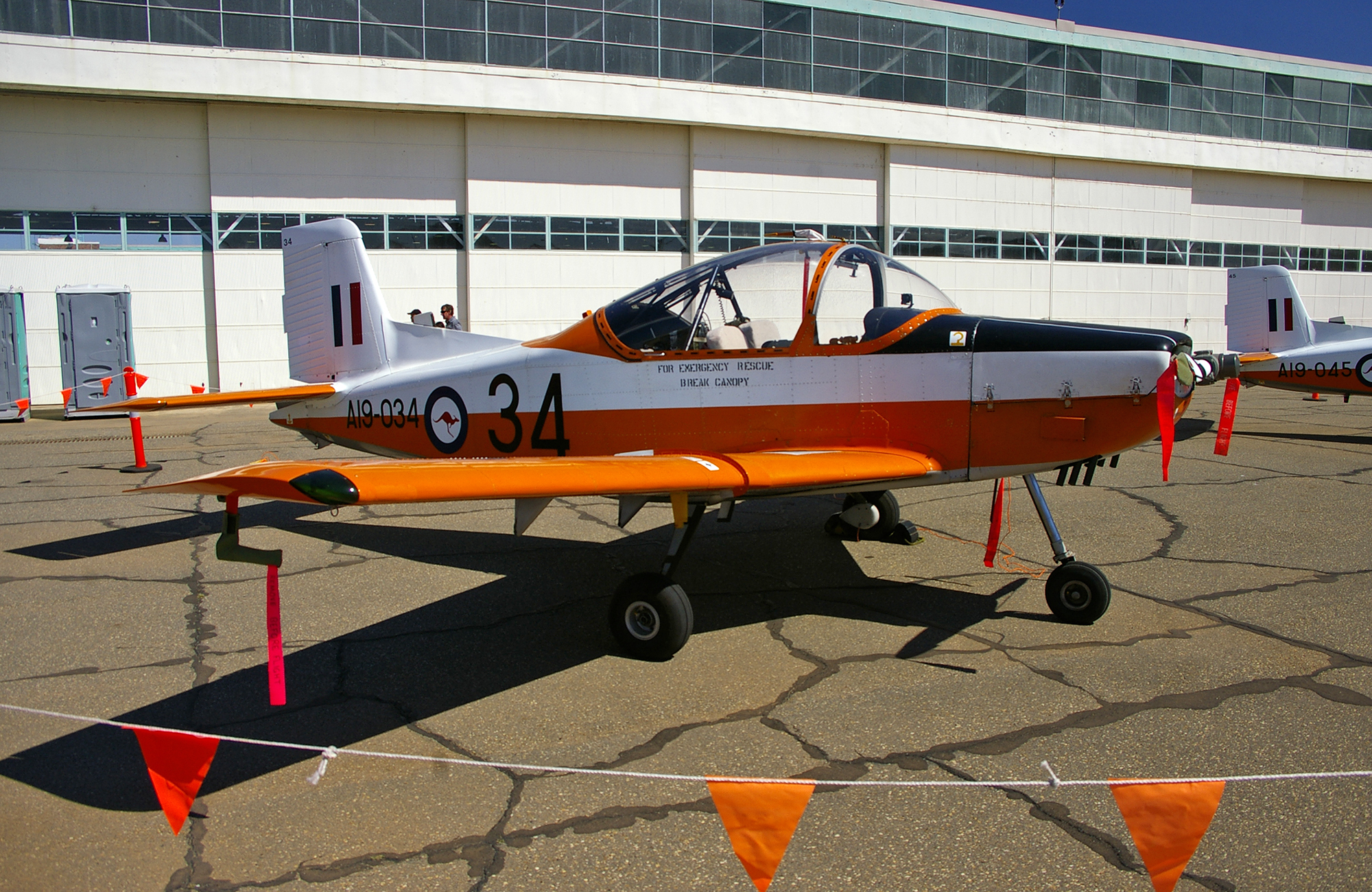 Winjeel '404 - A Home Coming and Return to Flight 12 RAAF A19 034 CT 4A Airtrainer at RAAF Base Wagga