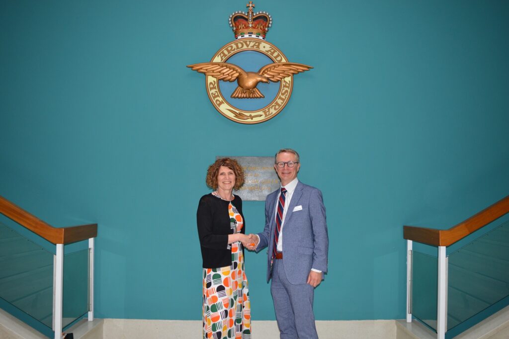 RAF Museum and RAF Air Cadets Join Forces 10 RAF Museum CEO Maggie Appleton MBE and Commandant RAF Air Cadets Air Cdre A C Keeling OBE