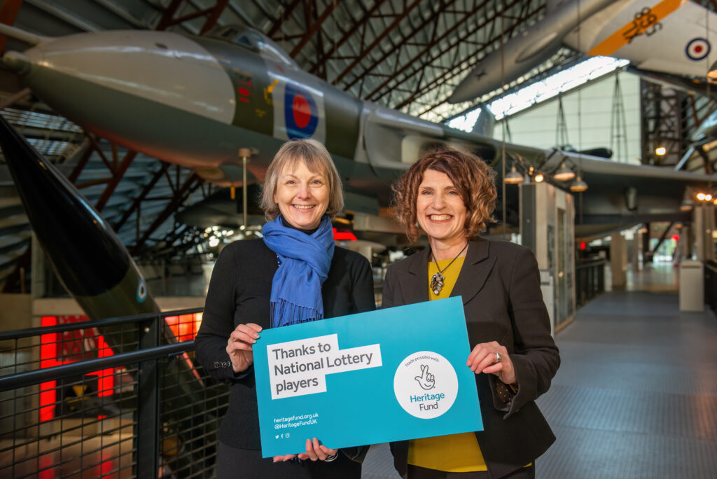 RAF Museum Secures Investment From The National Lottery Heritage Fund 10 RAF Museum CEO Maggie Appleton right and Director of Content and Programmes Karen Whitting left 1