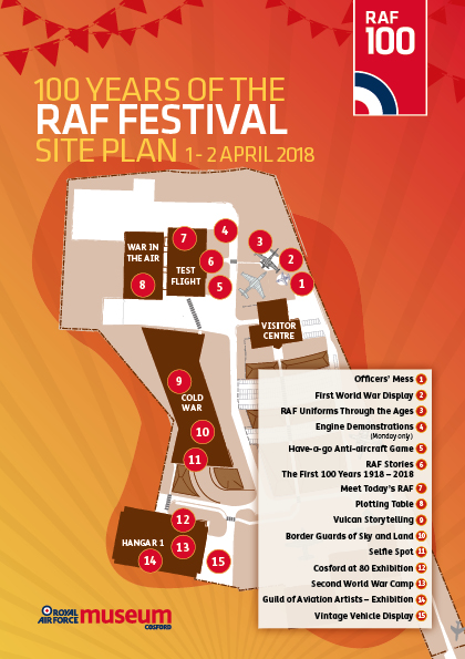 RAF Centenary Celebrations Begin This Weekend 11 RAFM 100 Years Festival Map 2
