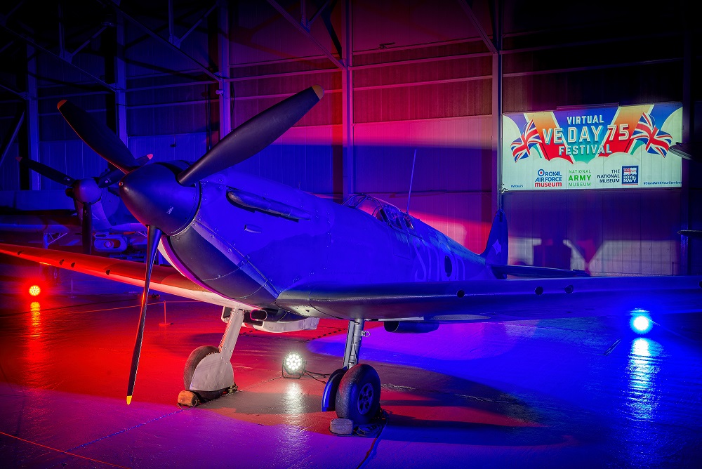 Red White & Blue Spitfire - RAF Museum VE Day 75th Celebrations 13 RAFMuseum Spitfire VE75 4