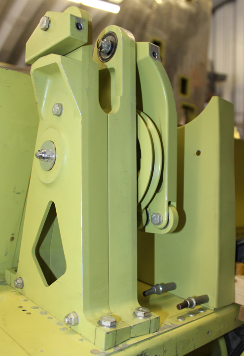 XP-82 Twin Mustang - May, 2015 - Restoration Update 20 Right hand aileron hinge. (photo via Tom Reilly)