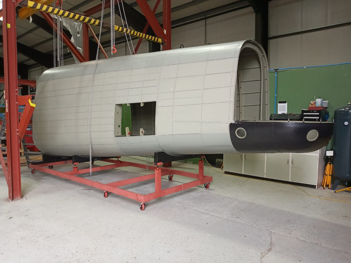 Avro Lancaster B.VII NX611 ‘Just Jane’ – Restoration Update 247 11 Rear fuselage of NX611 on its transport