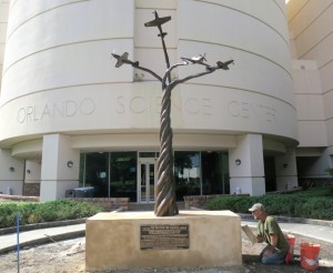 Orlando Center Unveiled Tuskegee Airmen Monument 11 Red Tail pilots monument at Orlando Science Center