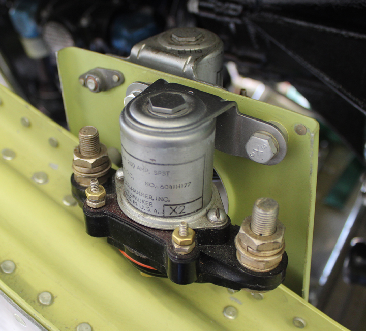 XP-82 Twin Mustang - November 2015 - Restoration Update 14 Start and pre-oil relays. (photo via Tom Reilly)