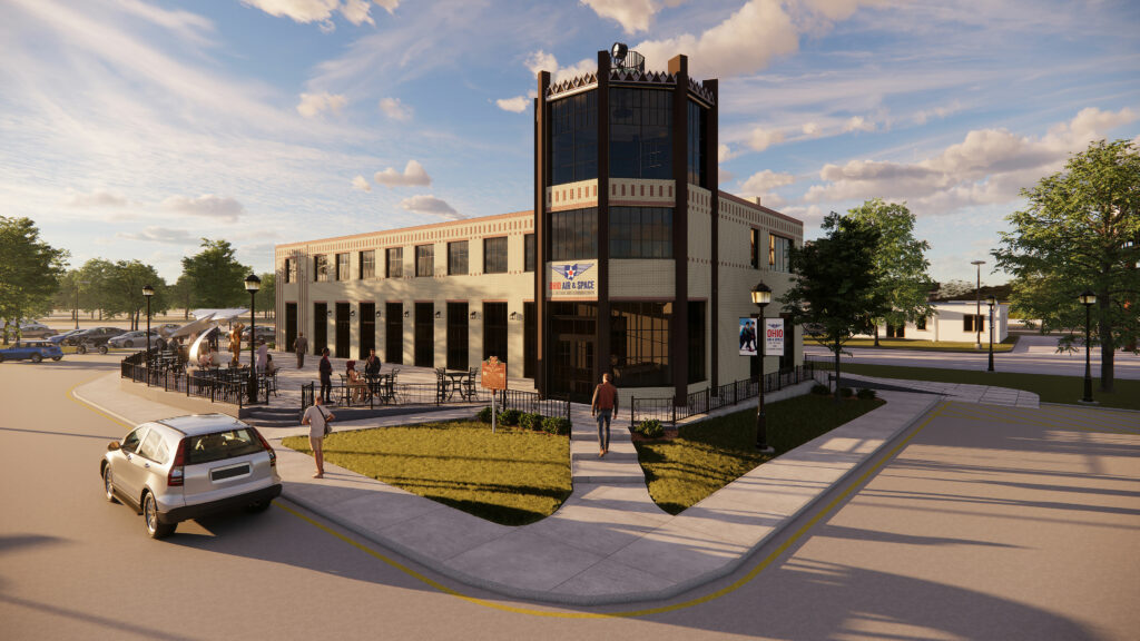Ohio Air & Space Hall of Fame Receives Gift of Art Honoring Paul Tibbets, Jr., And Mission That Ended WWII 11 Rendering of the future The Ohio Air & Space Hall of Fame and Learning Center