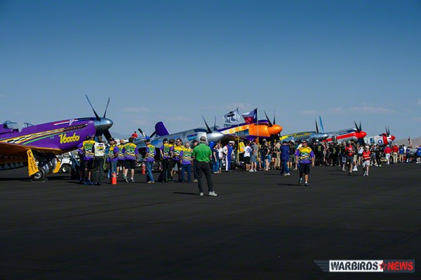 2013 Reno Air Races: The Fifth and Final Day of Racing 16 Reno 2013 Gold Unlimited Lineup (Image Credit: Moose Peterson)