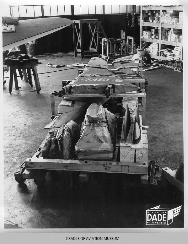 Inside the Engineering of the Republic P-47 Thunderbolt 21 Republic P 47 empennage box for deck shipment interior of Dade facility