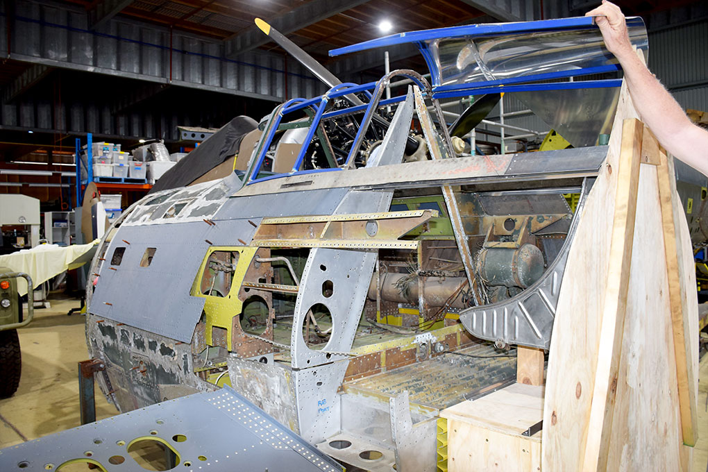 P-47 Thunderbolt Restorations Progress in Australia, Including Proposed Two-Seat Conversion 14 Republic P47 D prototype two seat conversion at Warbird Restorations Albion Park NSW