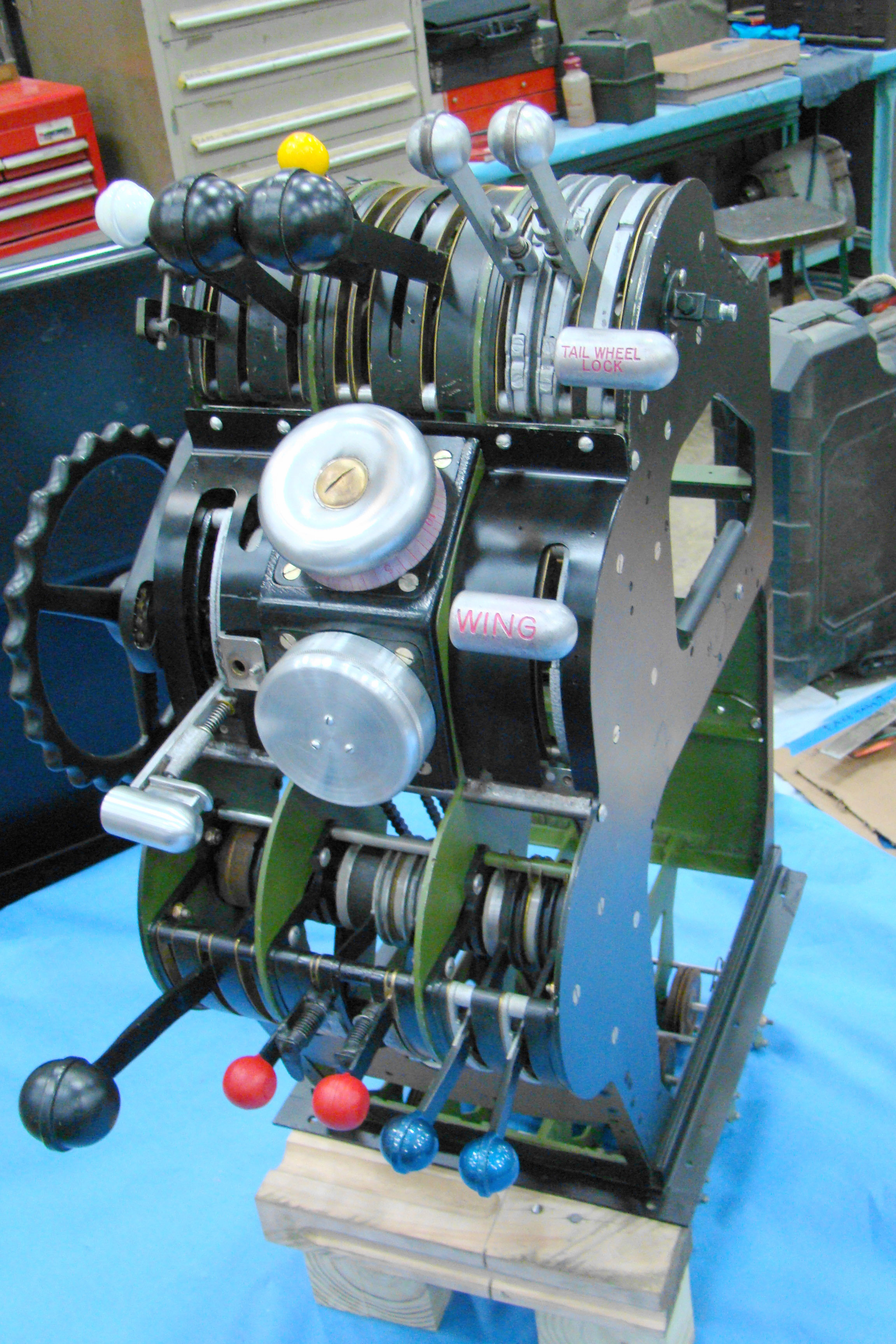 NEAM - Burnelli CBY-3 Loadmaster - Restoration Update 12 The fully restored pilot console. (photo via NEAM)