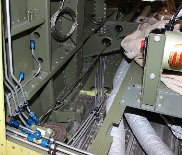 XP-82 Twin Mustang Project - June, 2014 Restoration Update 15 Left hand cockpit prior to Adel clamping. (photo via Tom Reilly)