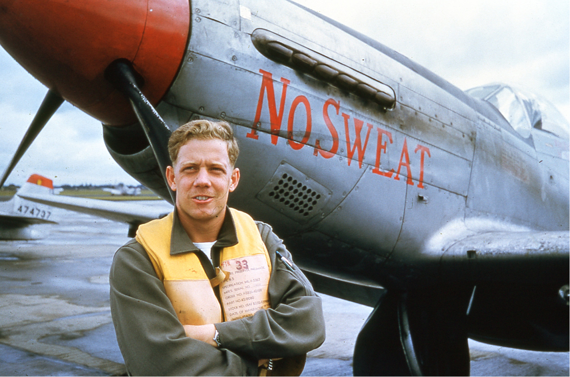 General 'Earthquake' Titus to Recreate Final USAF Mustang Flight 10 Robert Earthquake Titus and his Mustang "No Sweat".