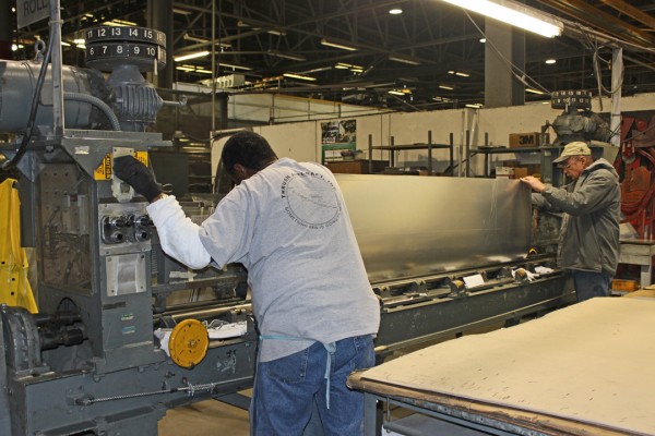 XP-82 Twin Mustang Restoration - February 2014 Update 15 The left-hand outer wing panel leading edge skin part way through the rolling process at Thrush Aircraft. (photo via Tom Reilly)
