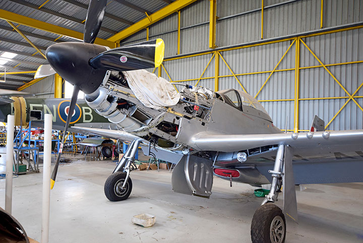 Downunder Warbird Roundup 19 Ross Pays CAC CA 18 Mk21 Mustang A68 107 VH AUB gets routine maintanance on her Rolls Royce Packard merlin engine and airframe work