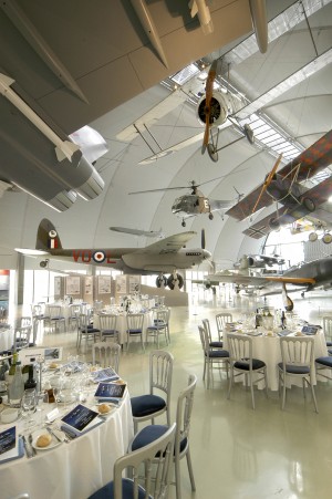 The exclusive Milestones of Flight hangar The exclusive Milestones of Flight hangar offers exclusive reception and dining opportunities for corporate guests.