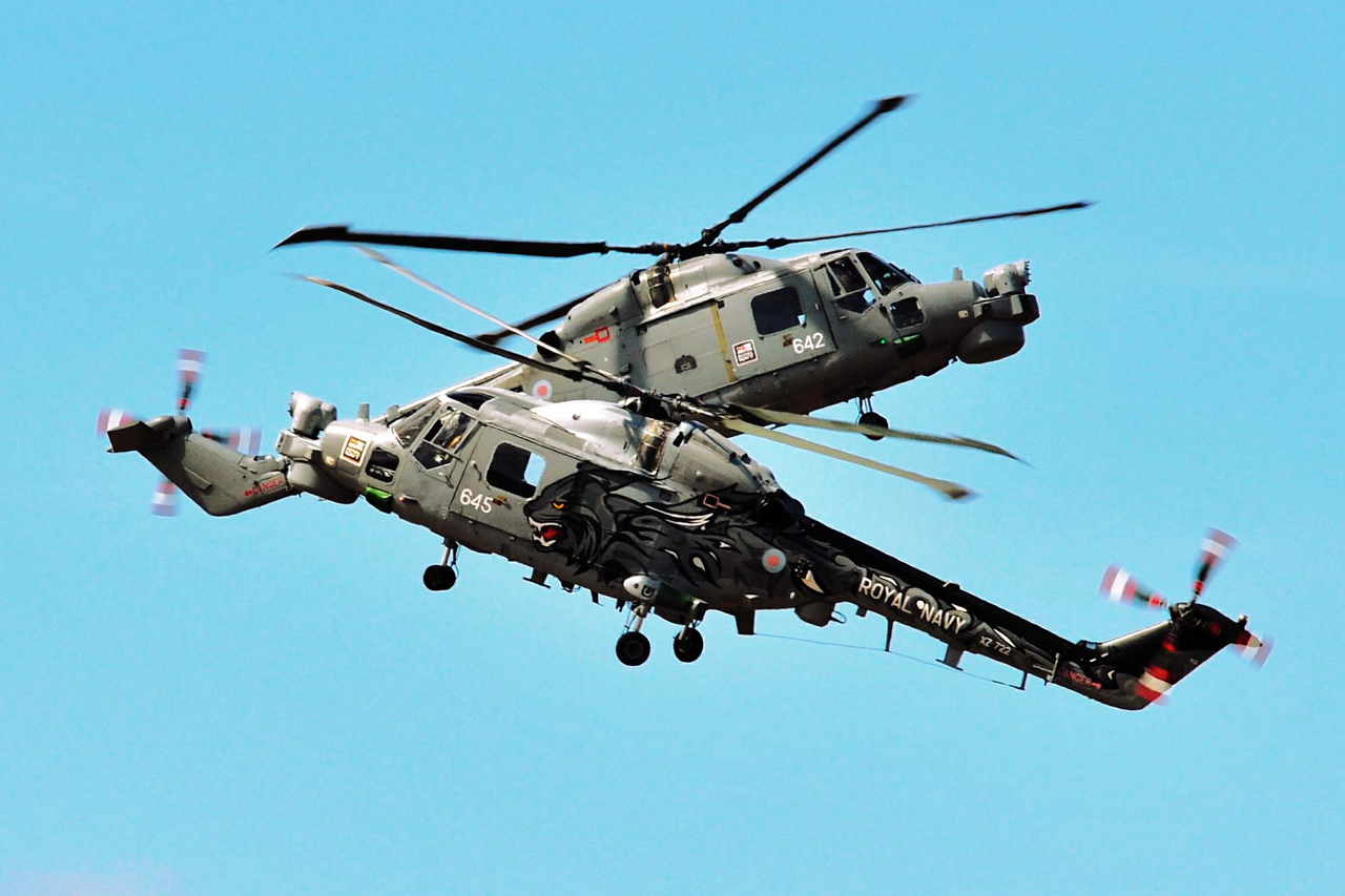 Pima Air & Space Museum Acquires Combat Veteran Westland Lynx 11 Royal Navy Black Cats Helicopter close manoeuvre