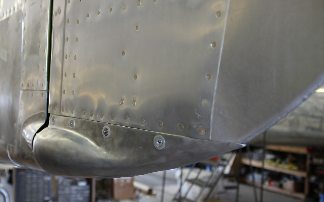 XP-82 Twin Mustang - June 2016 - Restoration Update 18 One of two rudder boots. (photo via Tom Reilly)