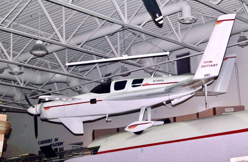 Today in Aviation History: First Flight of the Rutan Defiant 13 Rutan Model 40 Defiant N78RA