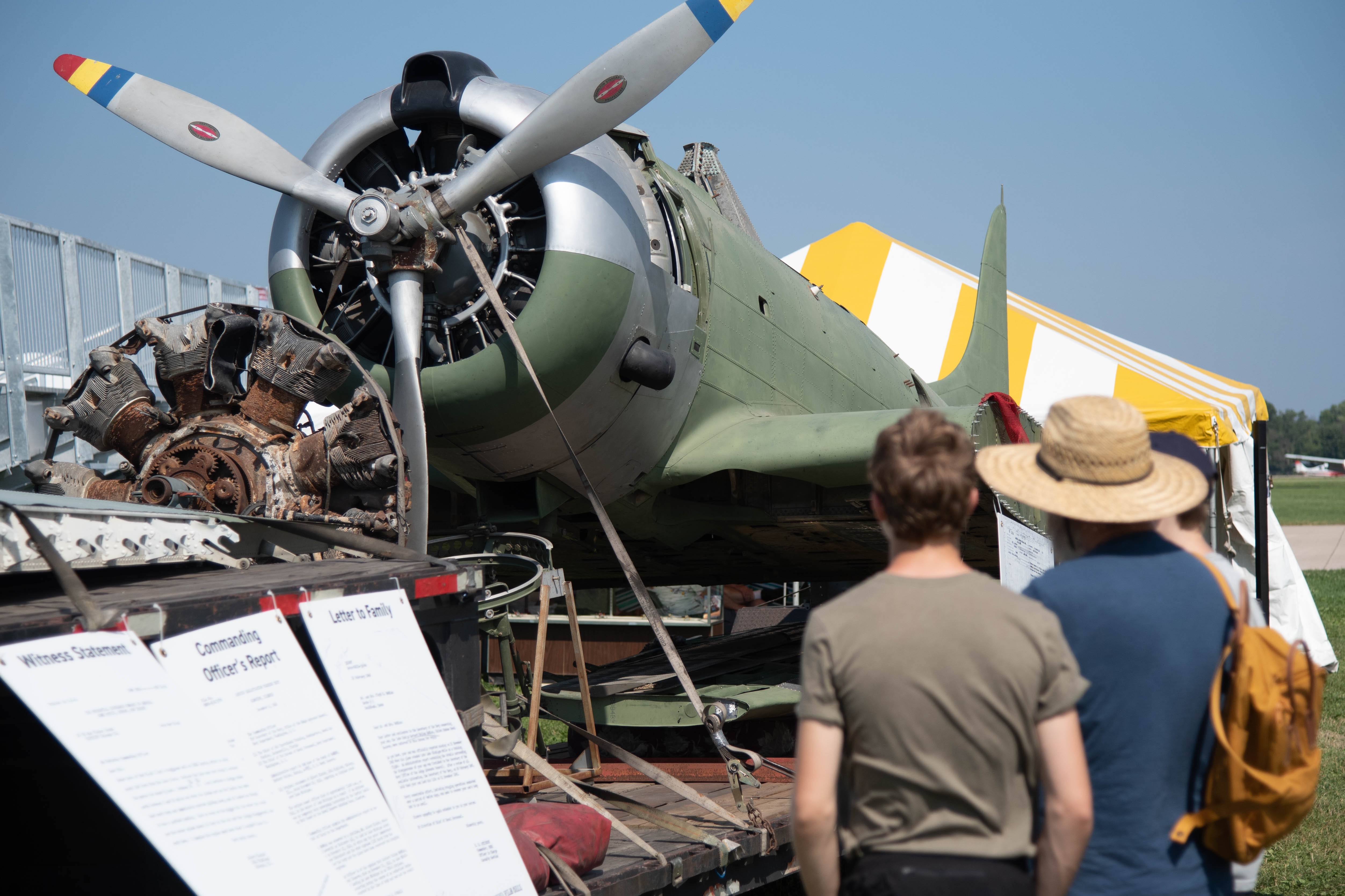 The Air Zoo's Dauntless 'Production Line' 24 SBD 1 Oskkosh Visit