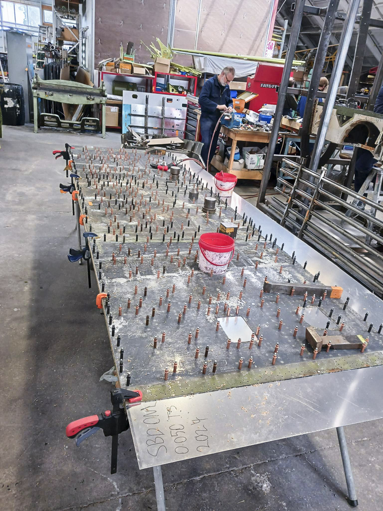 Military Aviation Museum SBD-5 Dauntless – Restoration Update 14 SBD Wing Center Section Refabricating Top Skin Between Spars 2 3 03 1