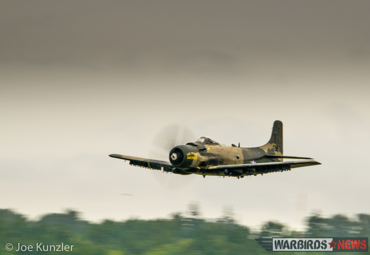 Heritage Flight Museum – June Fly Day Report 25 Sky raider low approach. (photo by Joe Kunzler)