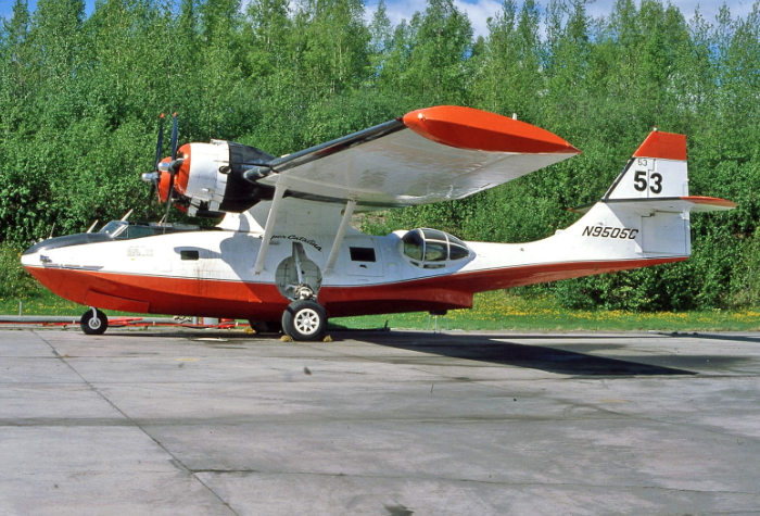 Catalina From Movie “Always” Finds New Home at Yanks Air Museum 11 SLAFCO Super Catalina N9505C tanker 53 in June 1979. Geoff Goodall collection
