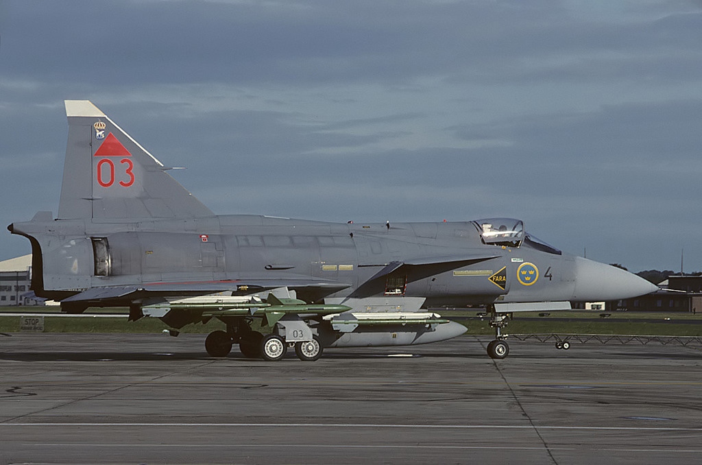Today In Aviation History: First Flight of the Saab 37 Viggen 11 Saab JA37C Viggen Sweden Air Force AN1117367