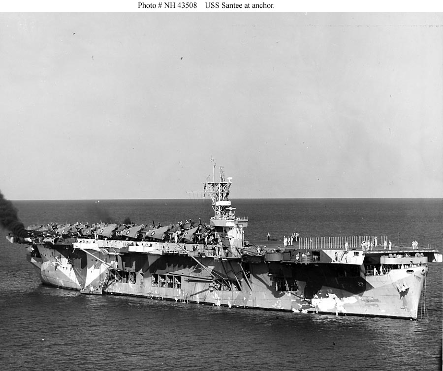 A Minute In History - The Queen of The CVE's and the Invasion of Leyte 11 Santee