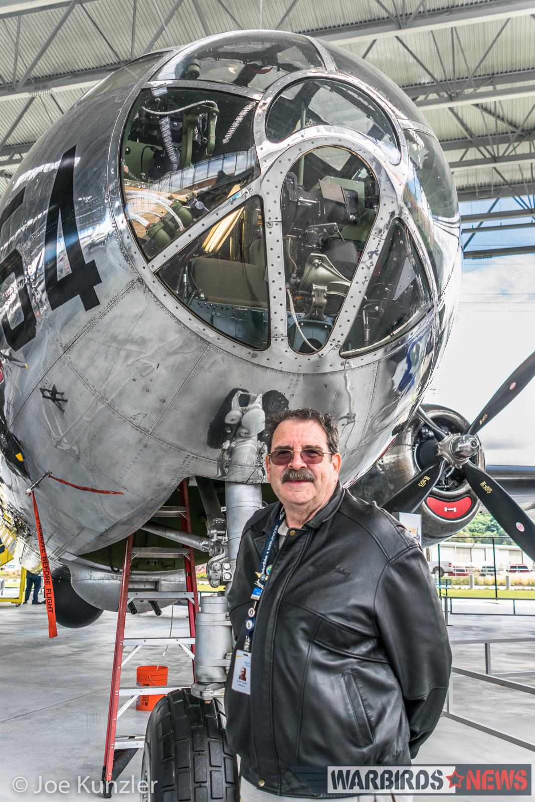 A Look Inside the Museum of Flight's New Aviation Pavilion 17 Scott Taylor and the B-29 he helped to restore. (photo by Joe Kunzler)