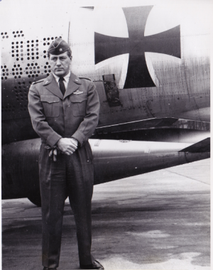 Howard "Scrappy" Johnson,The Fighter Pilot 13 Scrappy Johnson by a German Republic F-84F Thunderstreak in 1961.