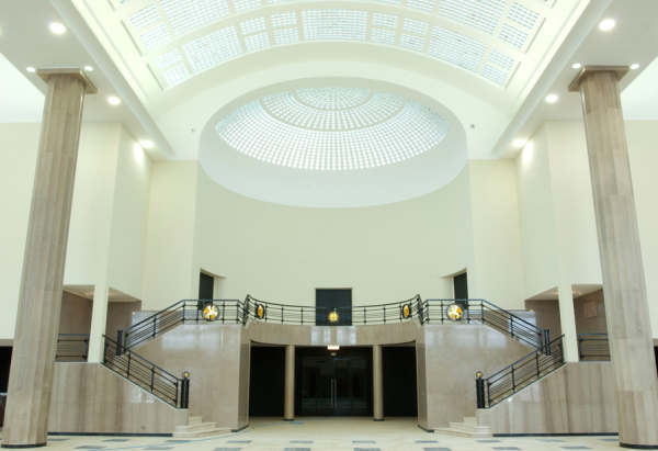 Le Bourget Air and Space Museum Restored Art Deco Terminal 10 Air and Space Museum, Art Deco, Aviation, Hall of the Eight Pillars, LBG, Le Bourget, Museum, Paris, Restored