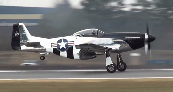 Airshow Report: Warbirds Over Monroe 10 Scott Yoak's 1944 N. A. P-51-D “Quick Silver” landing after the routine.