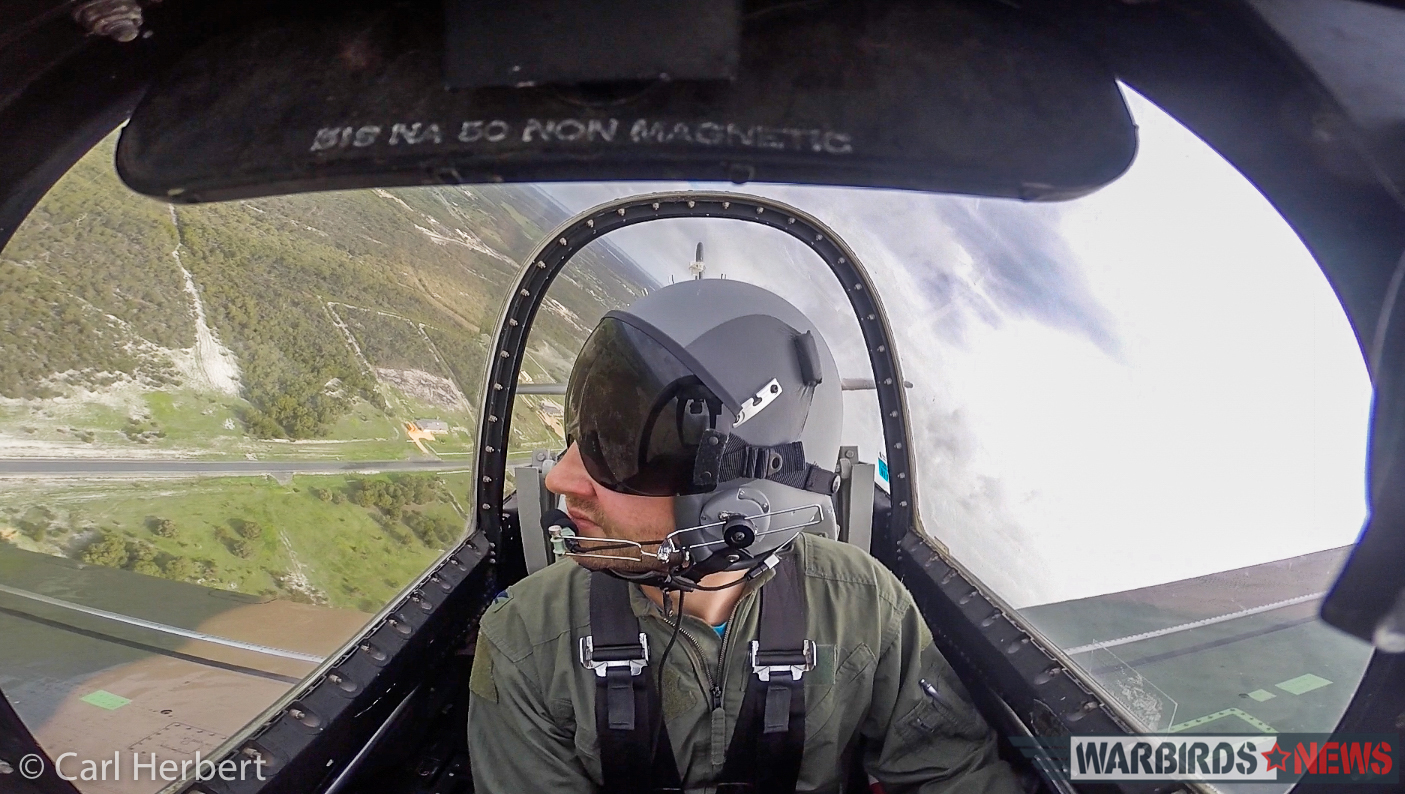 Australian T-28D Trojan Back in the Air! 14 An inflight shot of Chris Godfrey in his Trojan. (photo via Phil Buckley)