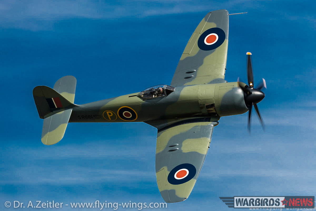 Duxford’s Flying Legends 2016 16 The Hawker Fury masquerading as the prototype Sea Fury. (photo by Andreas Zeitler)