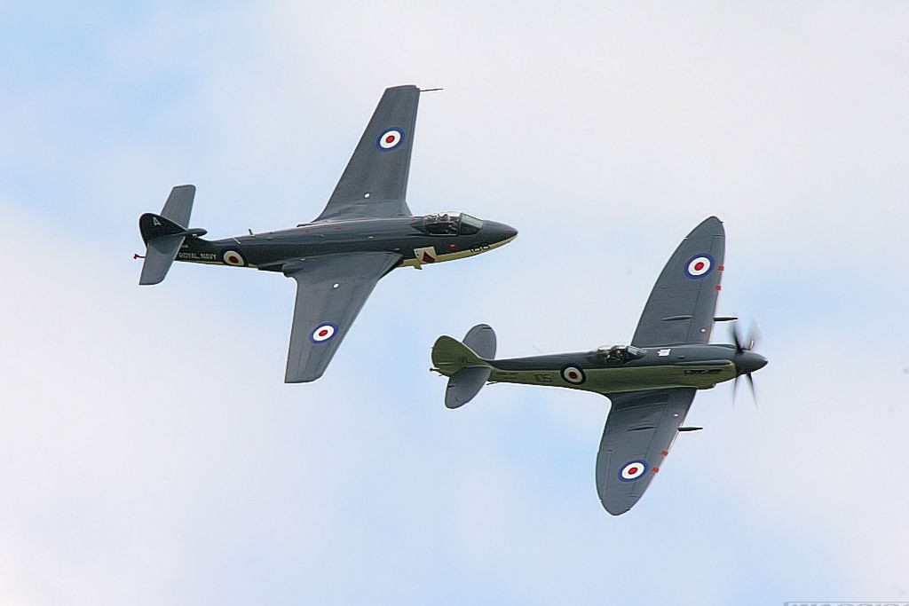 Hawker Sea Hawk WV908 Arrives at Yeovilton for Restoration to Flight 13 Seafire Seahawk