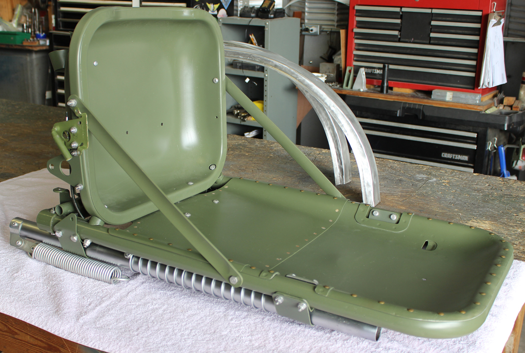 XP-82 Twin Mustang - November 2015 - Restoration Update 22 One of the fully assembled pilot's seats. (photo via Tom Reilly)