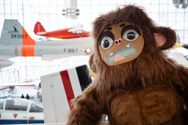 Sasquatch Makes Helicopter Arrival At Museum Dec. 21 for Winter Event 10 Solstice with Sasquatch Museum of Flight