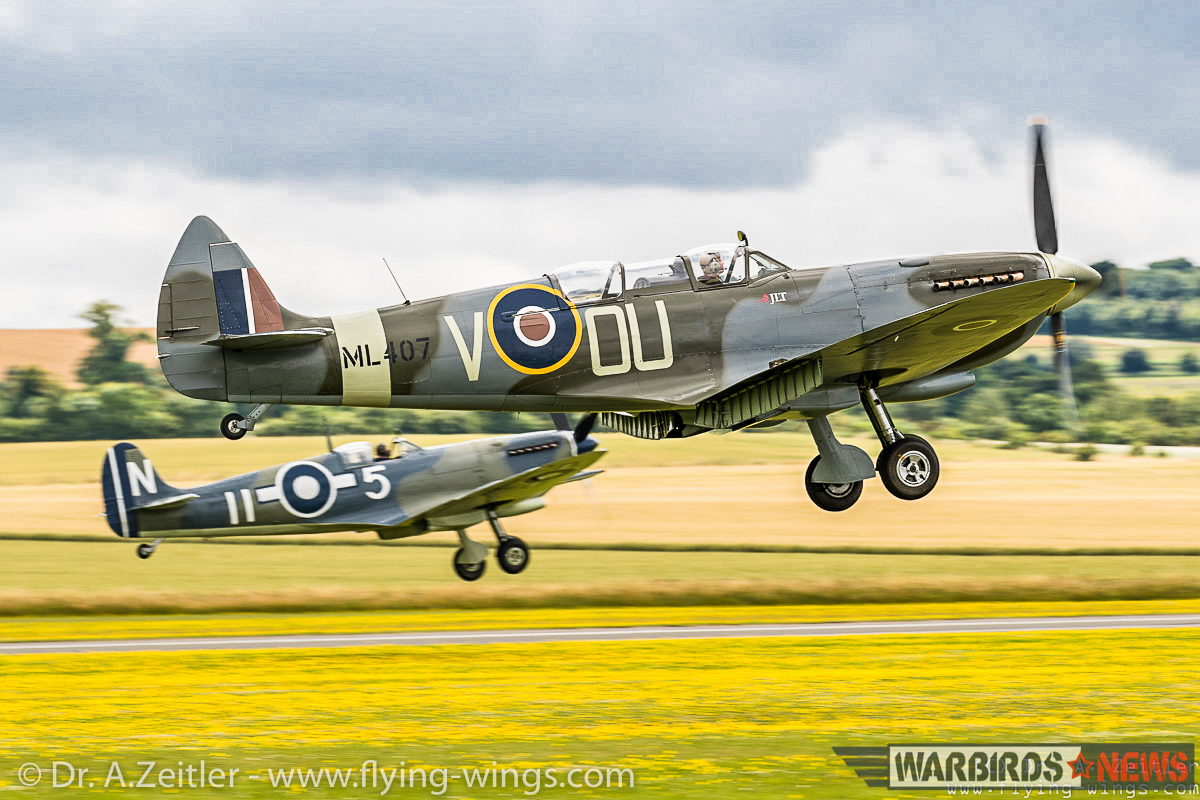 Duxford’s Flying Legends 2016 12 Spitfires on the role. (photo by Andreas Zeitler)