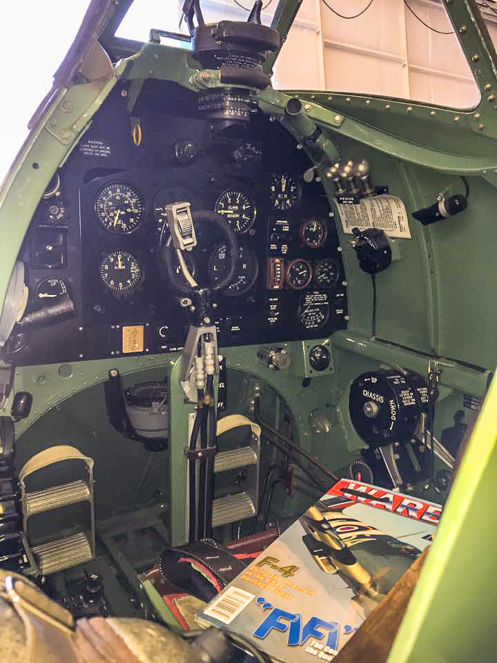 Texas Flying Legends Museum Acquires a Spitfire 12 MK959's immaculate cockpit, with a copy of the Warbird Digest magazine featuring her on the cover! (photo by Moreno Aguiari)